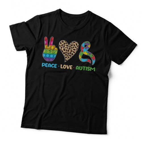 Peace love autism shirt - peace, t-shirt