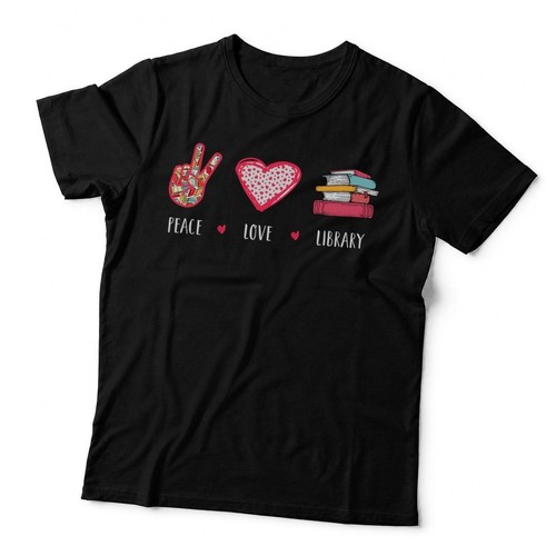 Peace love library shirt - peace,