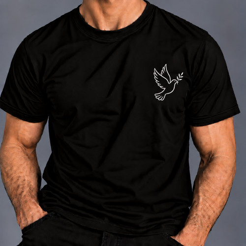 Christian dove shirt black - t,