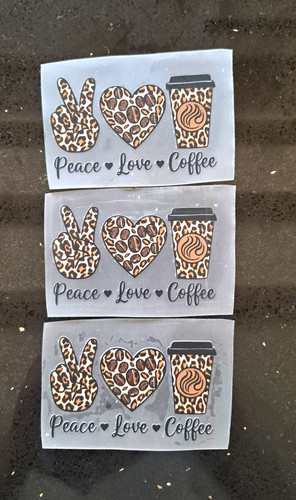 Peace love coffee leopard - peace,